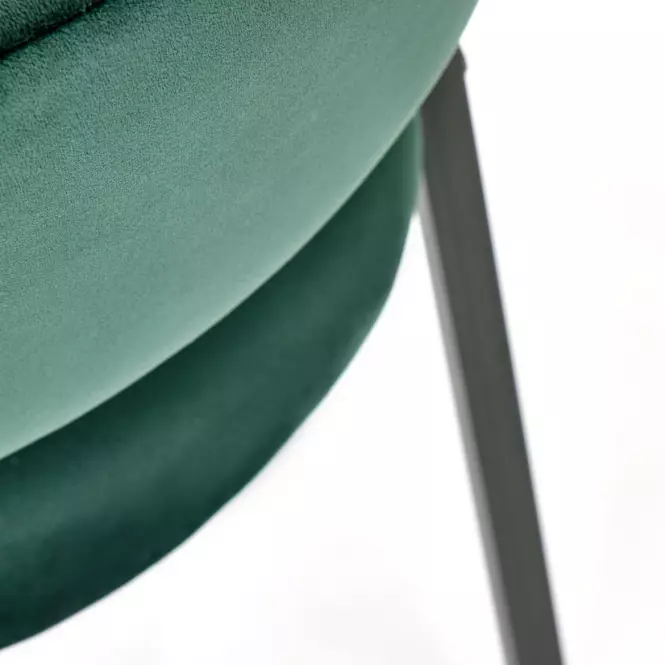 Židle K473 látka velvet/kov tmavě zelená