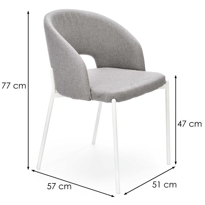 Židle K486 tkanina/kov popelavě šedá