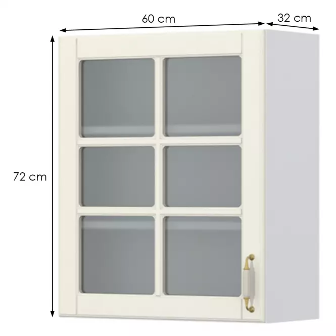 Kuchyňská skříňka Evergreen V7-60-1KS/4 ivorymat,2