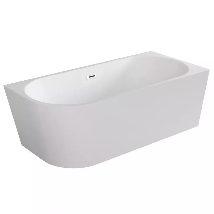 Volně stojící rohová vana Zoya 150/80 P + click clack s obdélníkovým přepadem slim v provedení chrom