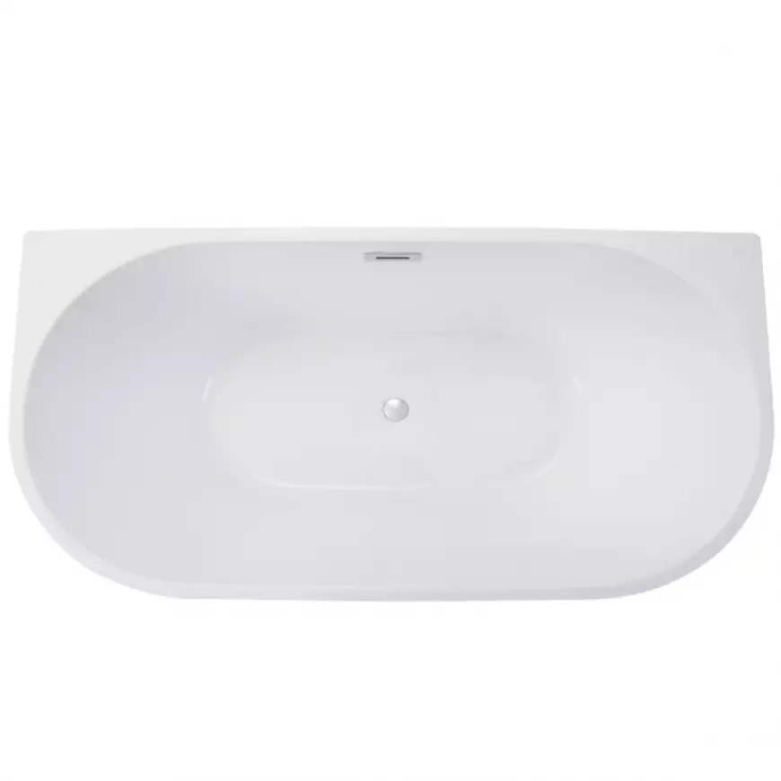 Volně stojící vana ke zdi Vica 170/80 + sifon click-clack  s obdélníkovým přepadem slim v provedení chrom