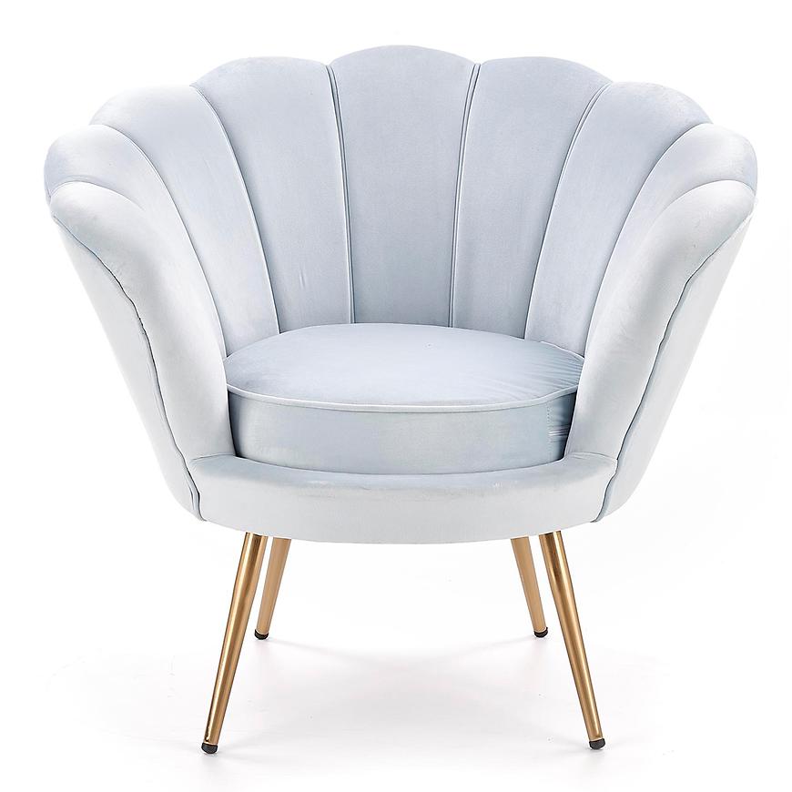 Křeslo Amorino modrá/zlatá Obrázek