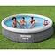 Samonosný bazén šedý rattan 3,66x0,76 m s filtrací 57445,3