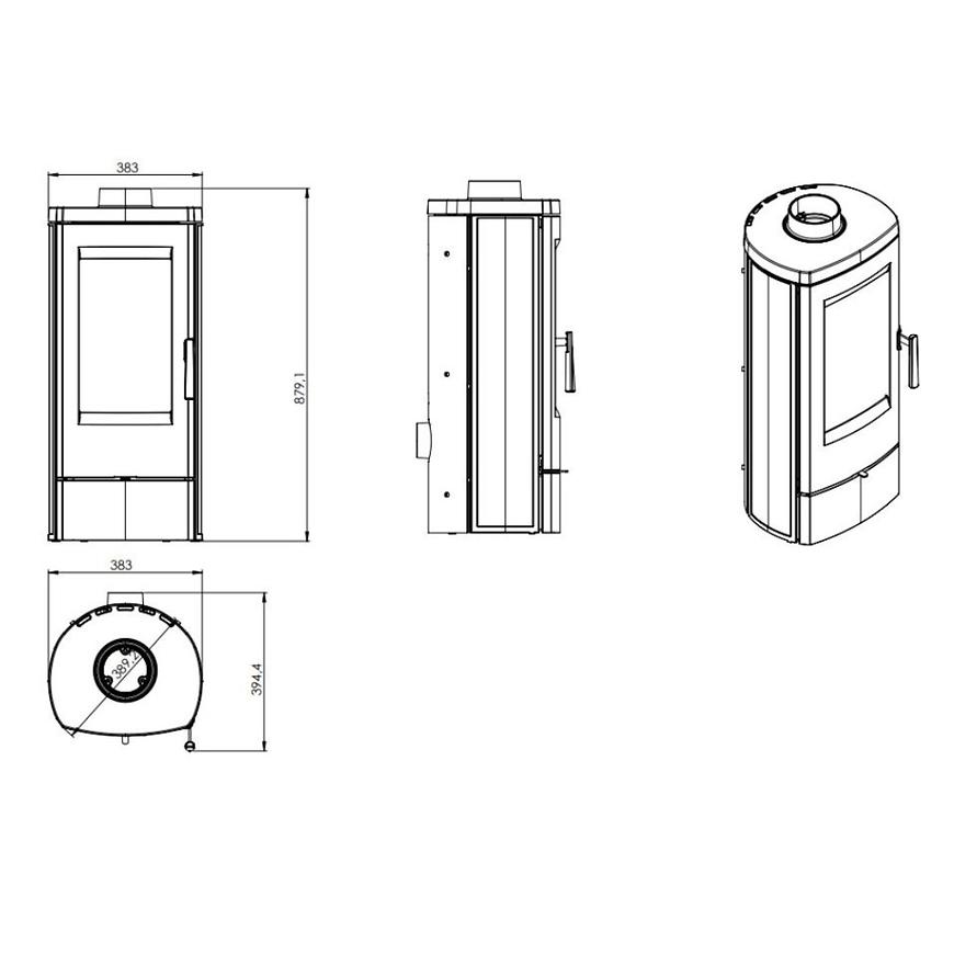 Krbov Kamna Sora Eco 7 KW BAUMAX
