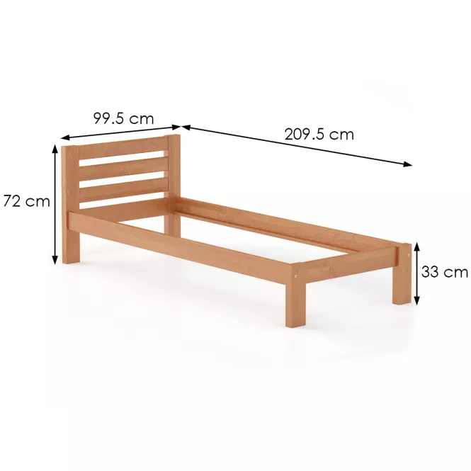 Postel Borovice Lk127–90x200 olše