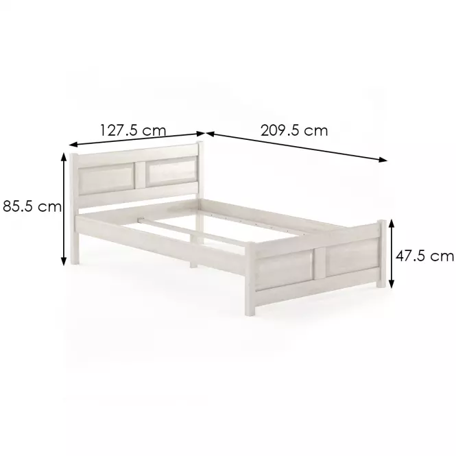 Postel Buk Lk109–120x200 bělené