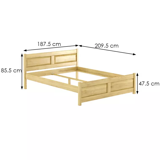 Postel Buk Lk109–180x200 rustikal