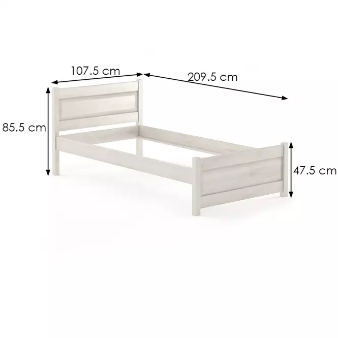 Postel Buk Lk120–100x200 bělené