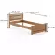 Postel Buk Lk120–100x200 koňak,3