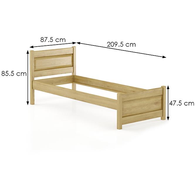 Postel Buk Lk120–80x200 rustikal,3