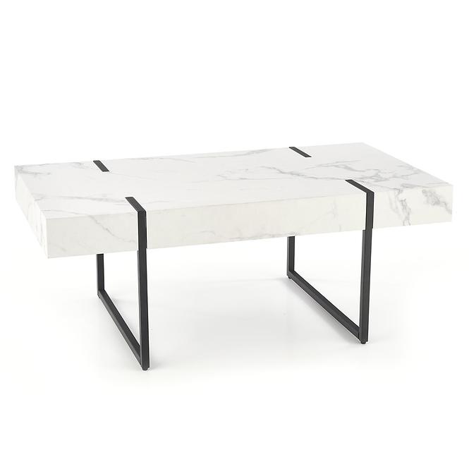 Konferenční stolek Blanca bílá mramor/černá