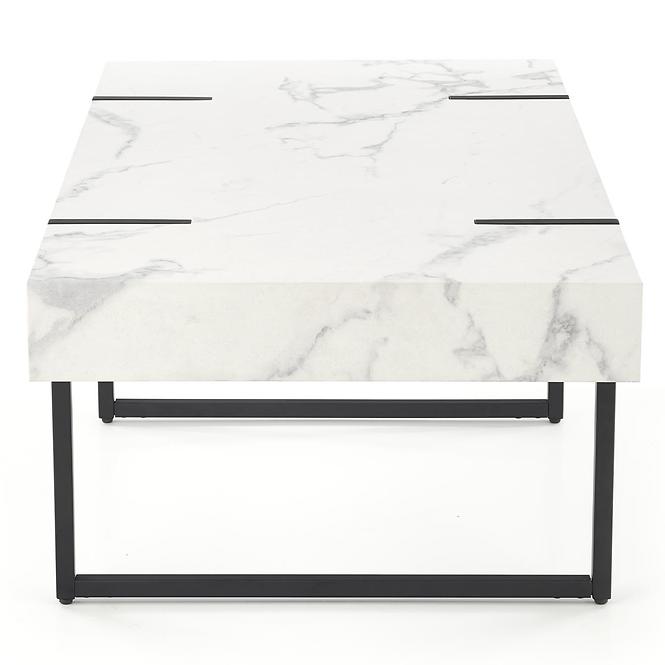 Konferenční stolek Blanca bílá mramor/černá