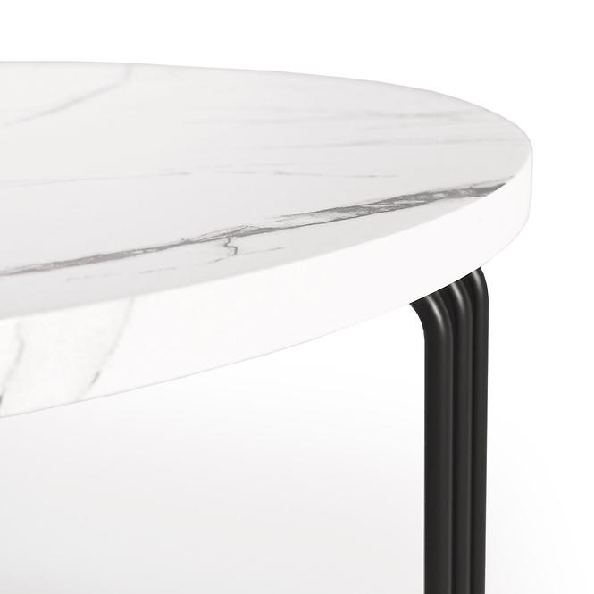 Konferenční stolek Antica bílá mramor/černá