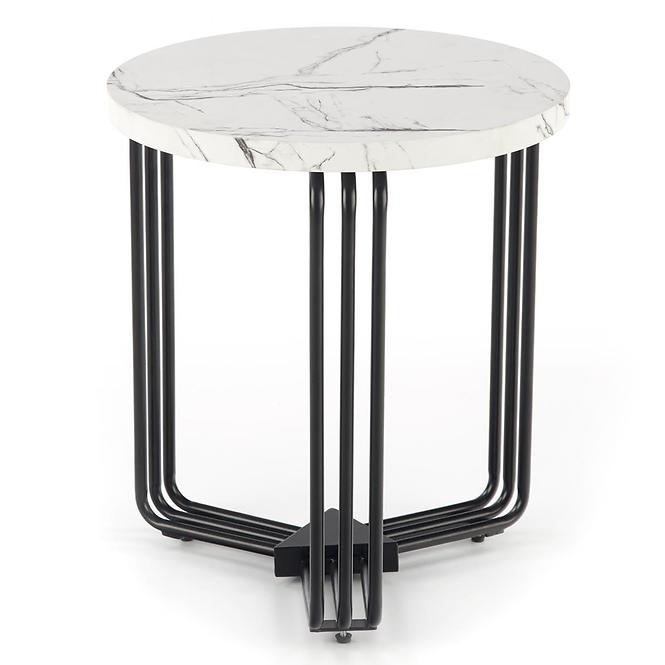 Konferenční stolek Antica-S bílá mramor/černá