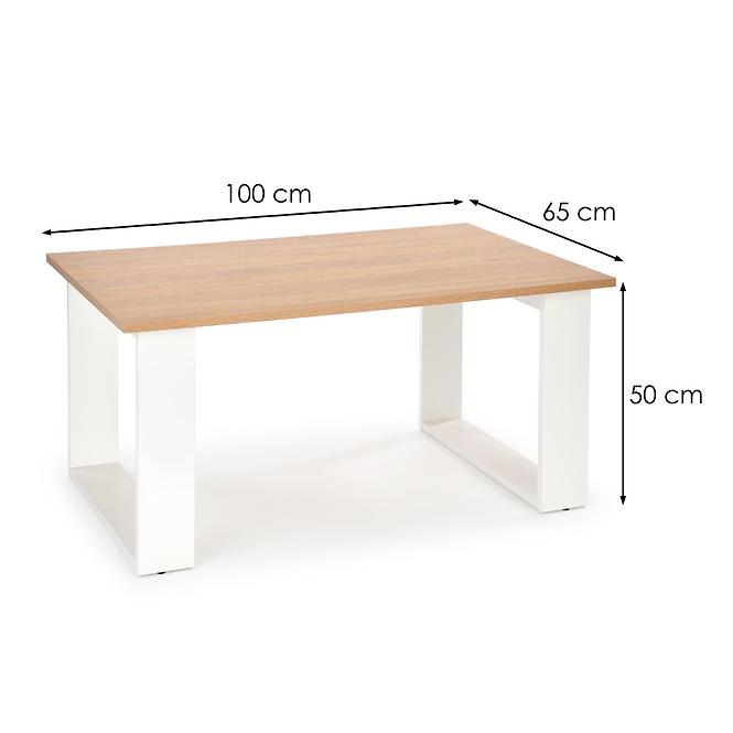 Konferenční stolek Libra dub zlatá/bílá ,2