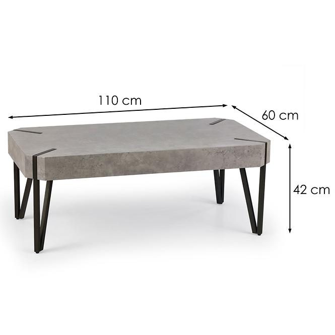 Konferenční stolek Emily beton/černá,2