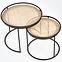 Konferenční stolek Manado rattan přírodní/černá set-2,2
