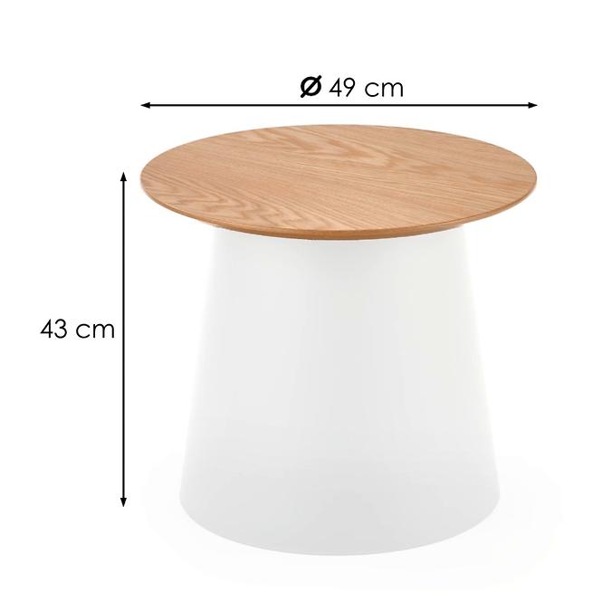 Konferenční stolek Azzura-S přírodní/bílá
