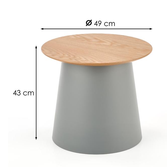 Konferenční stolek Azzura-S přírodní/popelavě šedá,2
