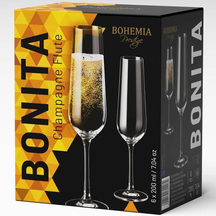 Levně Bohemia prestige bonita sklenička na šampaňské 200ml 6x 802282