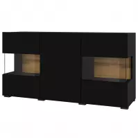 Komoda Ava 3D 25  černá/černá