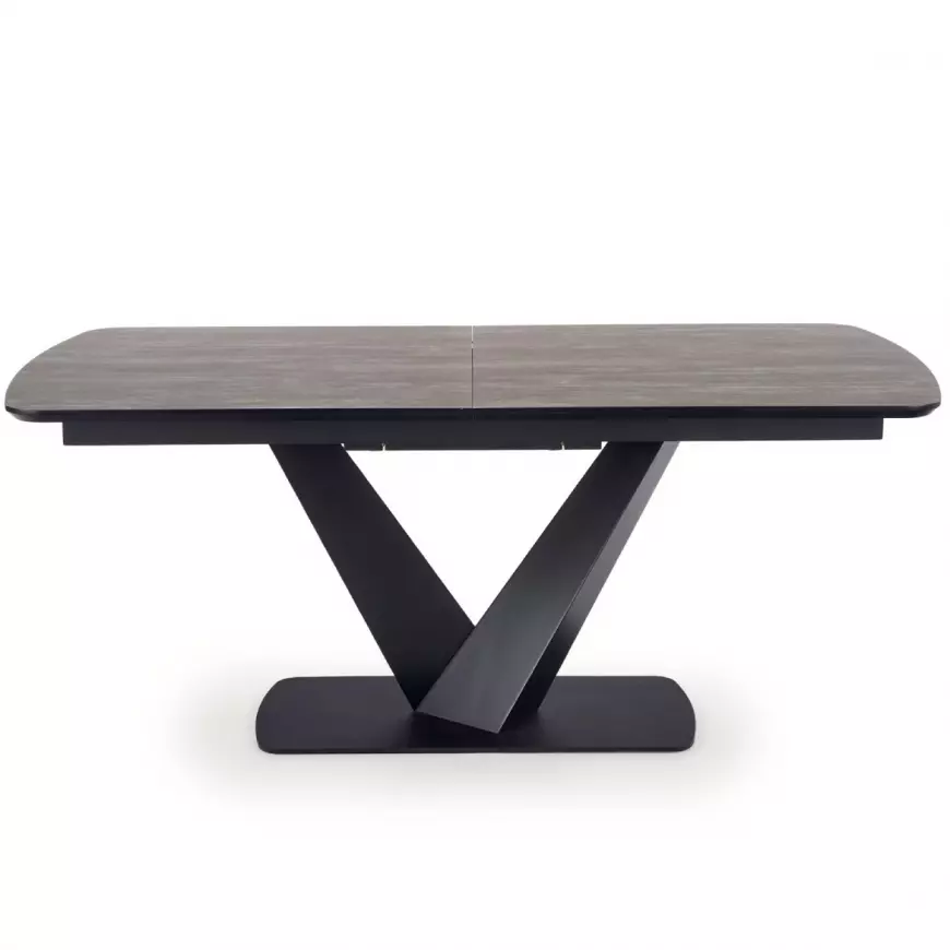 Stùl Vinston 180/230 Mdf/Ocel – Temný Popelavý/Černá