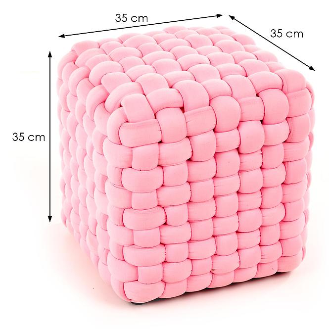 Taburetka Rubik růžová