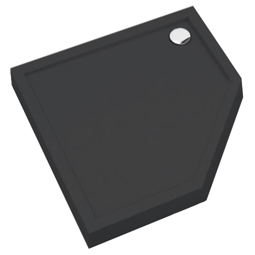 Vanička pětiúhelníkový Black Mat 80x80x12 Espera Plus AQM4697CMG