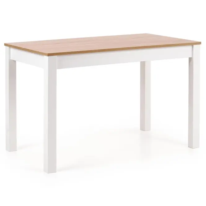Stùl Ksawery 120x68 deska/Abs/Mdf – Dub Sonoma/Bílý