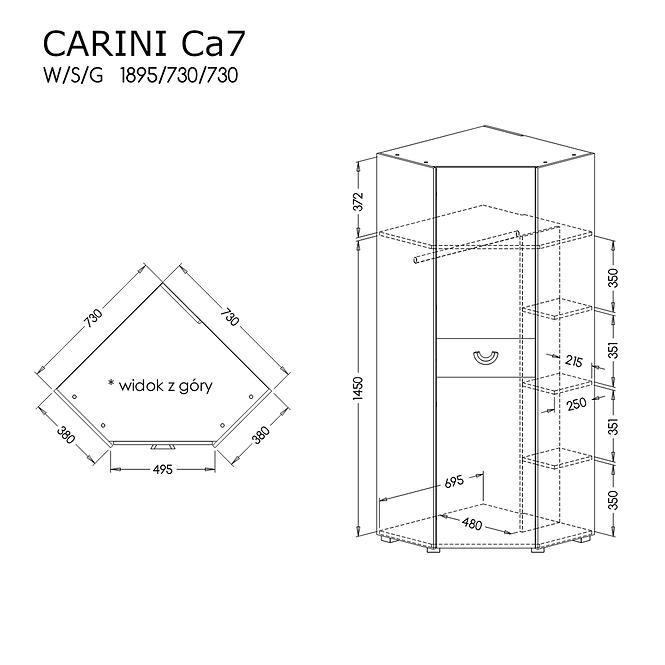 Rohova Skříň CA7 1D Carini