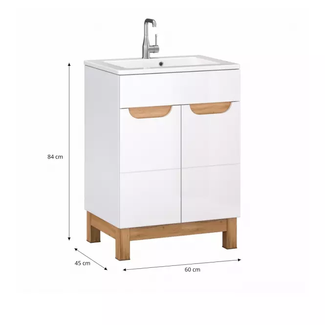 Skříňka Bafi 60 bílý,2