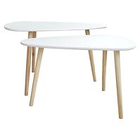 Konferenční stolek Frej bílá/dub přírodní
