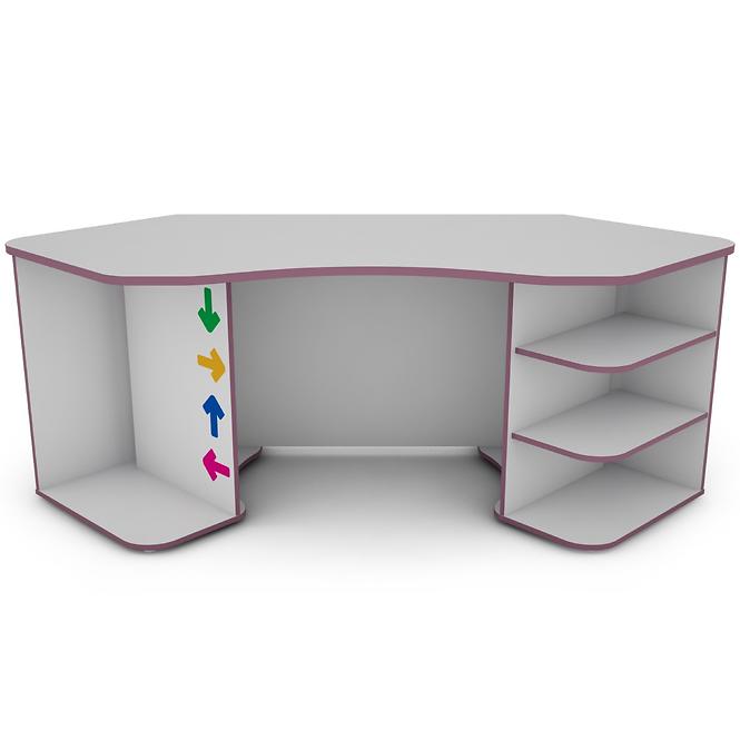 Psací Stůl Matrix 1 bílá/fialový