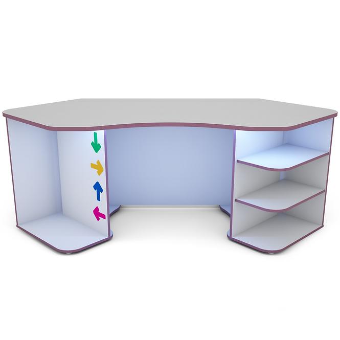 Psací Stůl Matrix 1 bílá/fialový
