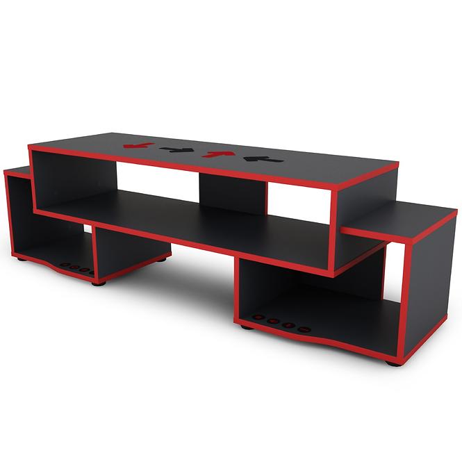 TV stolek Matrix 140 grafit/červená