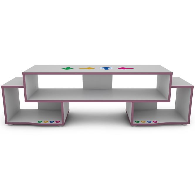 TV stolek Matrix 140 bílá/fialový
