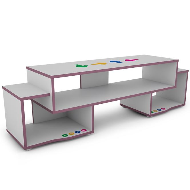TV stolek Matrix 140 bílá/fialový