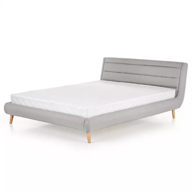 Postel Elanda 140 světlý popelavě šedá/přírodní