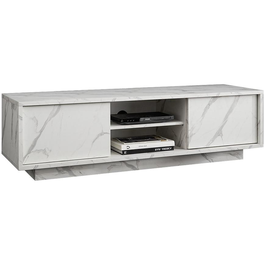Levně TV stolek Carrara mramor bílá