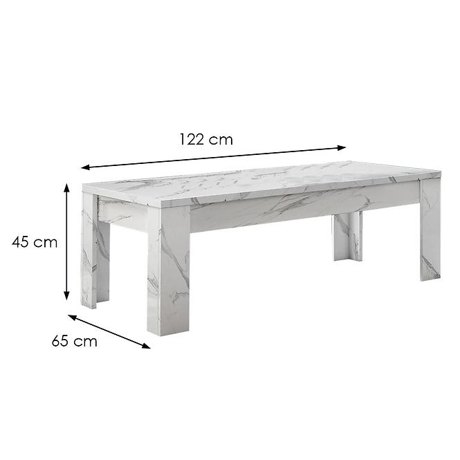 Konferenční stolek Carrara mramor bílá