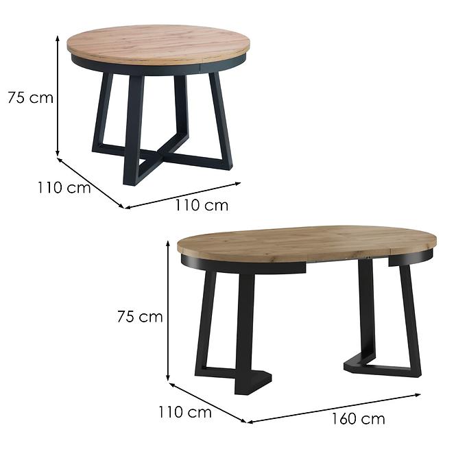 Stůl St-17 110+50 dub wotan