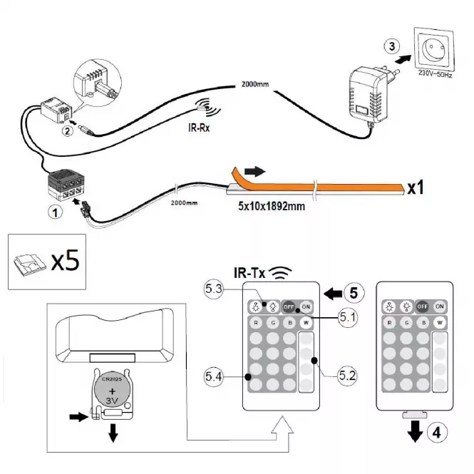 Led pro skříň Matrix 2D,4