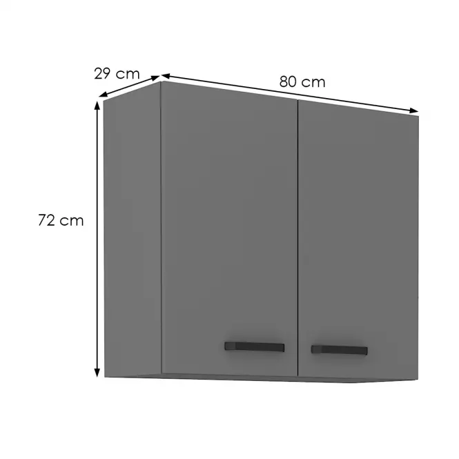 Kuchyňská Skříňka NESSA antracit 80g-72 2f