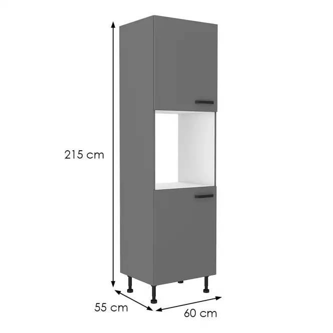 Kuchyňská Skříňka NESSA antracit 60dp-215 2f,2