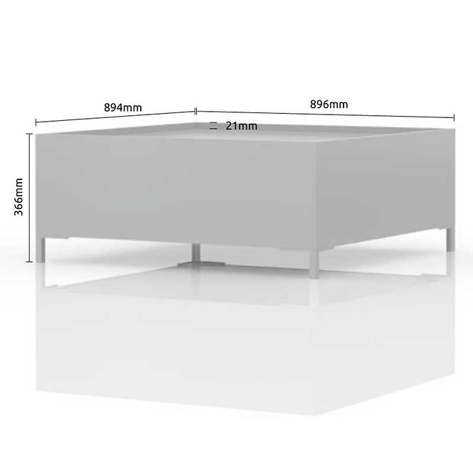 Konferenční stolek Avis KLS-2F/AV lakované pacific walnut/crystal white