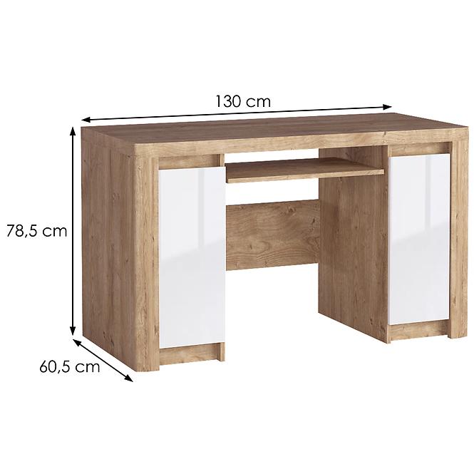 Psací stůl Livinio L14 ribbeck/bílá lesk