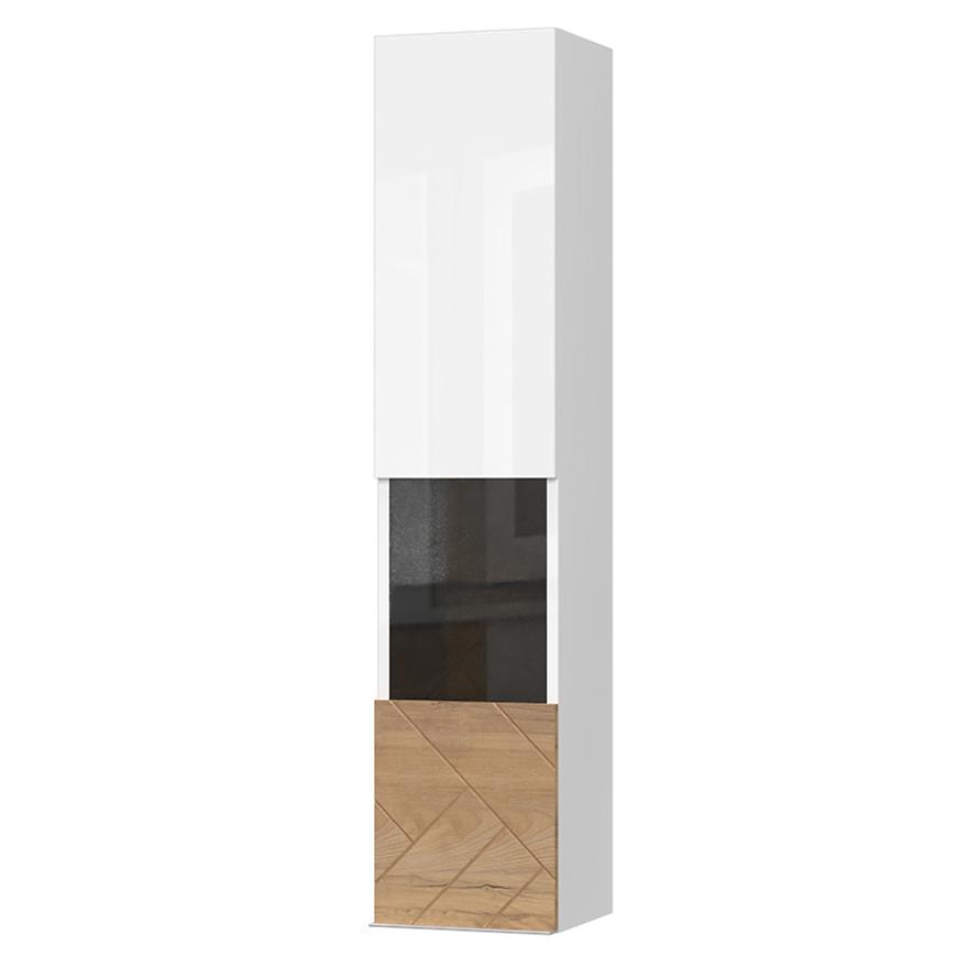 Závěsná skříňka Avis VK30-1KS/AV lakované pacific walnut/crystal white