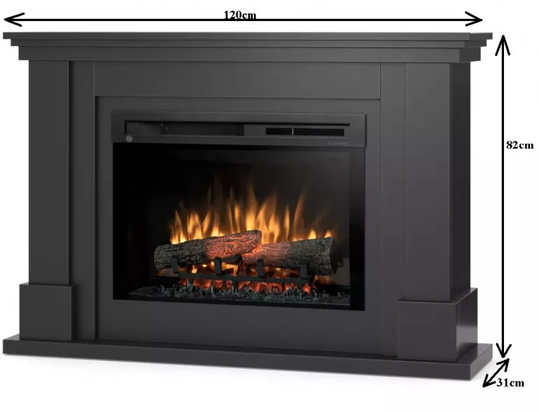 Elektrický krb Luena 26 černá