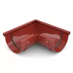 Vnější žlabový roh 125 mm Bryza červená