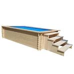 Dřevěný zahradní bazén 4x2 m
